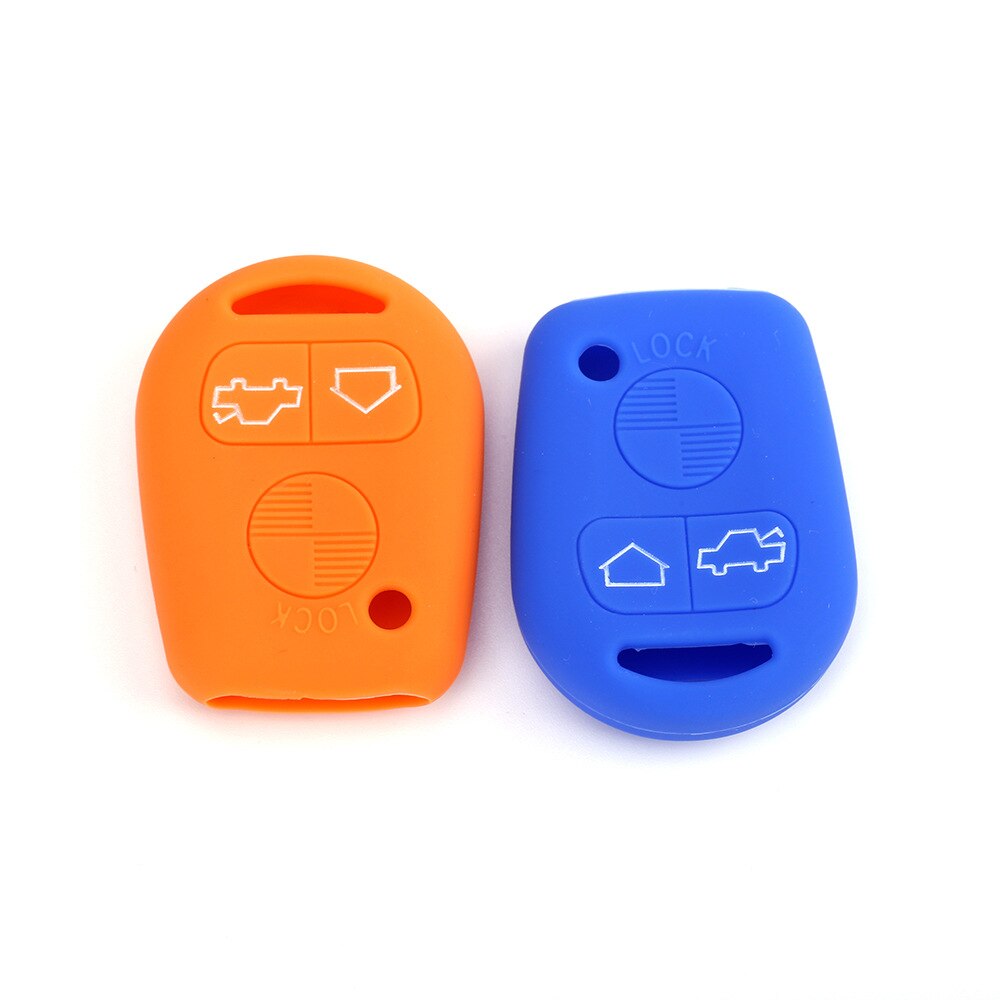 Funda de silicona para llave de coche, reemplazo de 3 botones para BMW X3 X5 M3 530i 330i 330xi E31 E36 E34 E32 E38 E39 E46 Z3 Z4 E90 E60