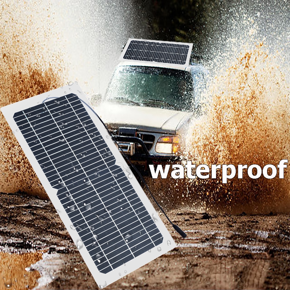 solar panel kit 12v battery charger car RV boat caravan camper Monocrystalline Solar Cell transparent waterproof 10A controller