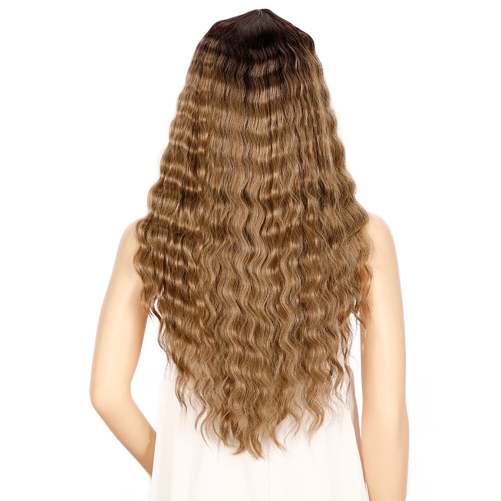 Synthetische Pruik Met Pony Cosplay Pruik Natuurlijke Golvend Womens Pruik Gekleurde Ombre Blonde Pruiken Voor Zwarte Vrouwen Synthetische Pruik: BTHL4LINEN26J