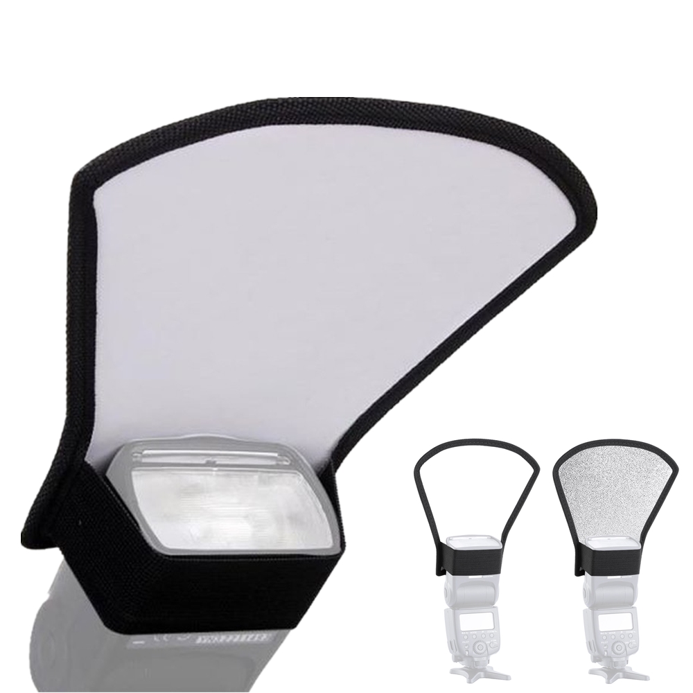 Mini Flash Diffuser Zilver Wit Reflector voor Canon 580EX 600EX Nikon Pentax Yongnuo Sony Viltrox JY-680A JY-680Ch Speedlight