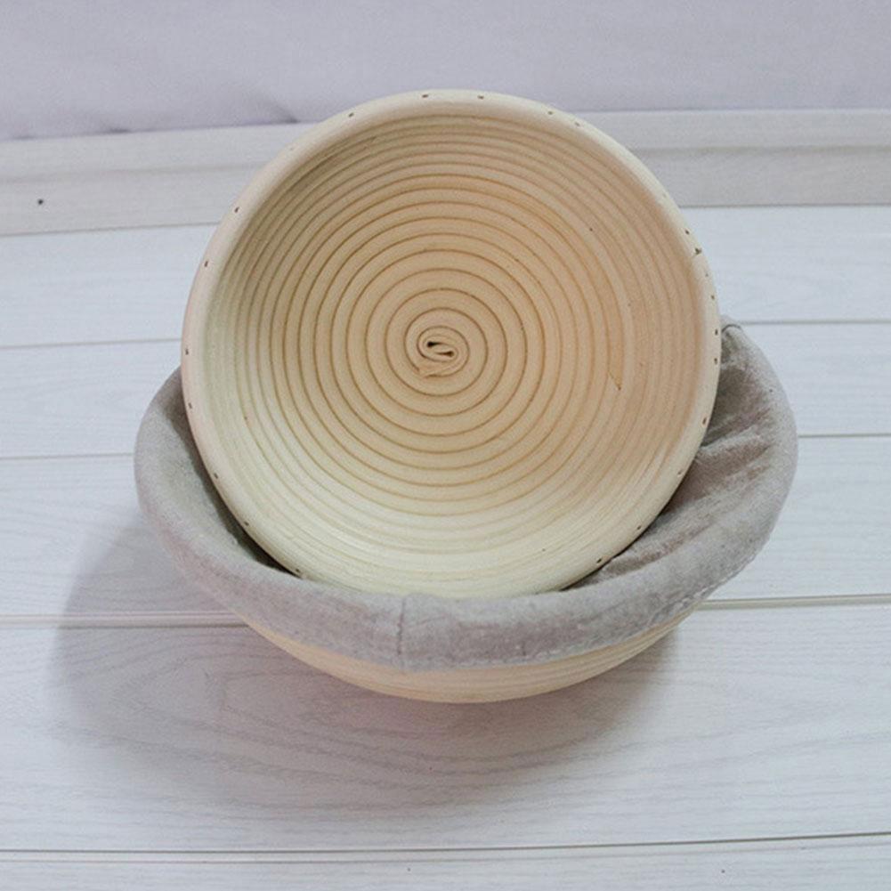 Banneton Proofing Bread Basket Round Oval Baking Cake Pans Proving Rattan Bread Basket Fermentation With Cloth Bag