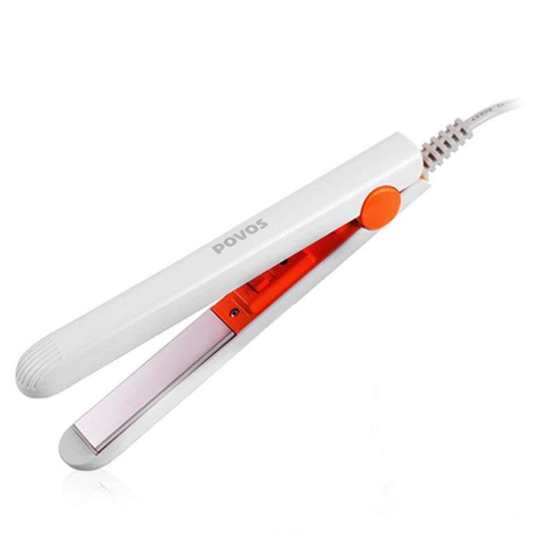 POVOS Mini Hair Straightener Travel Straightening Irons Thermostatic 3D