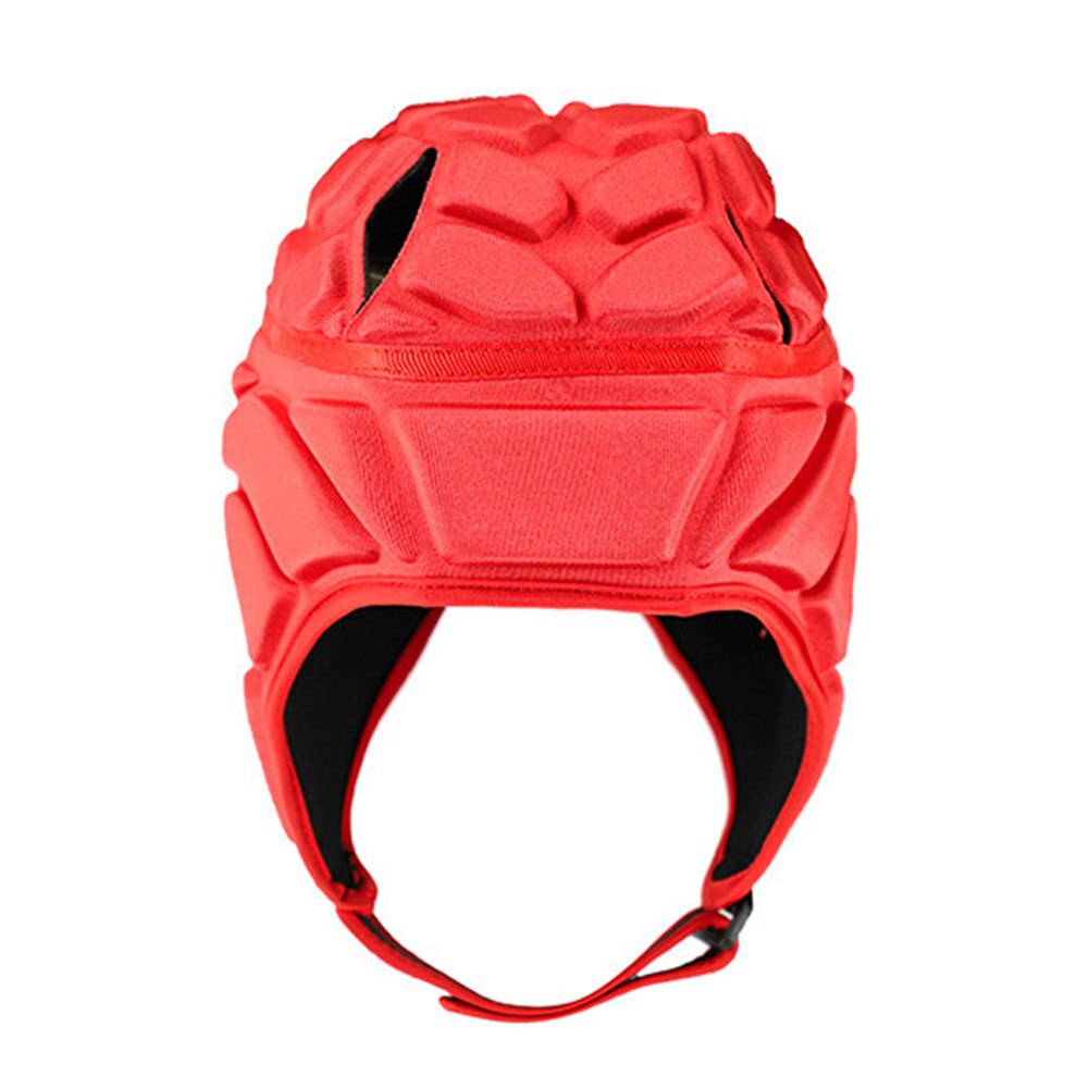 Men Women Head Guard Rugby Sports Training Wear Resistant Goalkeeper Helmet Scrum Cap Football Soccer Adjustable: Red / M