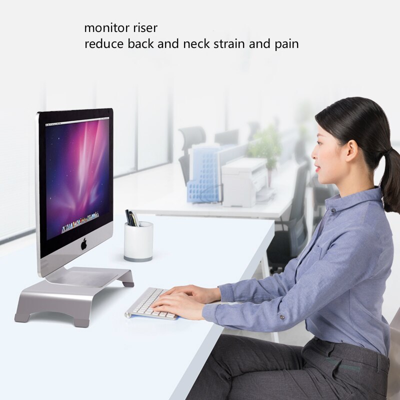 Monitor Holder Laptop TV PC Monitor Stand Aluminum Alloy Computer Mount Monitor Bracket Home Office PC Desktop Monitor Riser