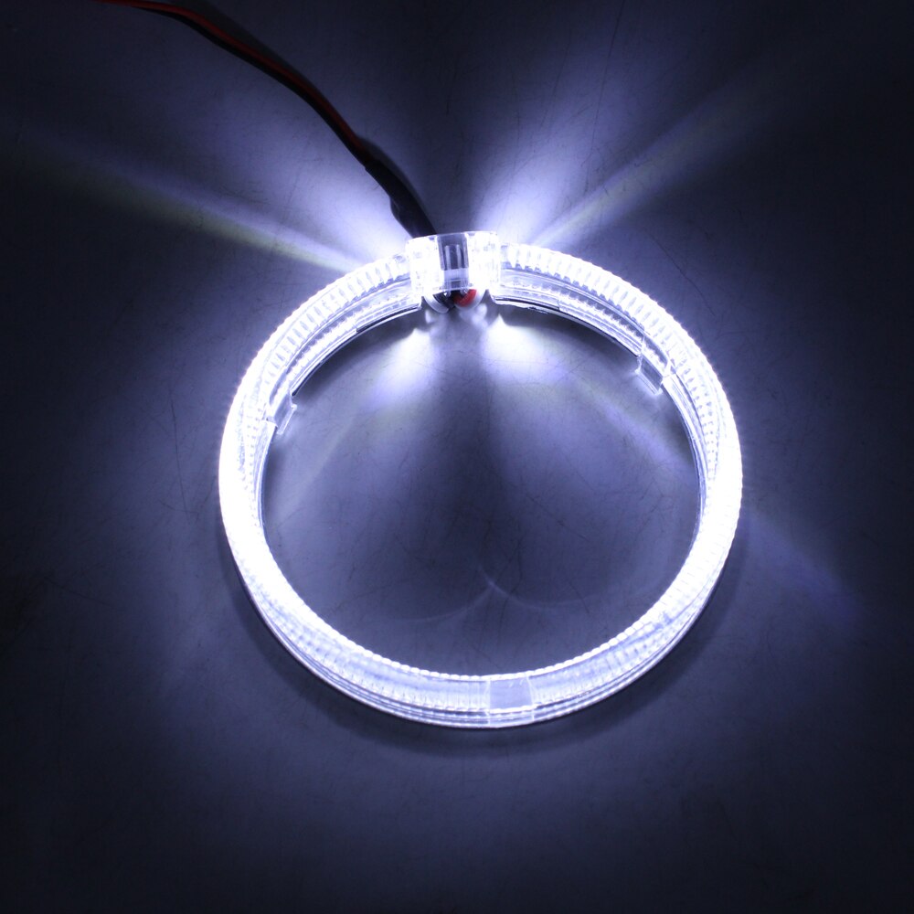 Taochis 80mm 95mm led anel óptico luz guia headlightswhite cor anjo olhos para bmw benz chevrolet toyota mazda honda vw
