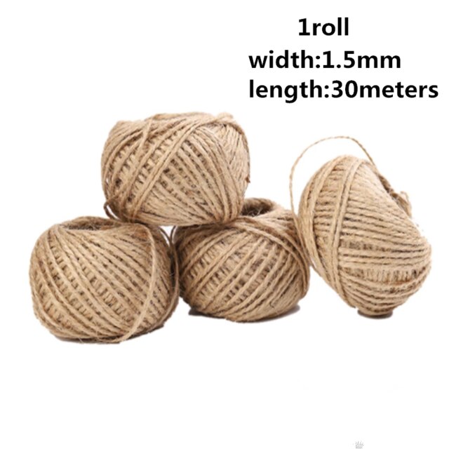 5Meter Twee-Kleur Kleine Pincet Twine Jute Touw Breedte 0.5Cm Diy Handgemaakte Naaien Macrame Koord Threads Minimalistische home Decoratie: 30meters 1.5mm