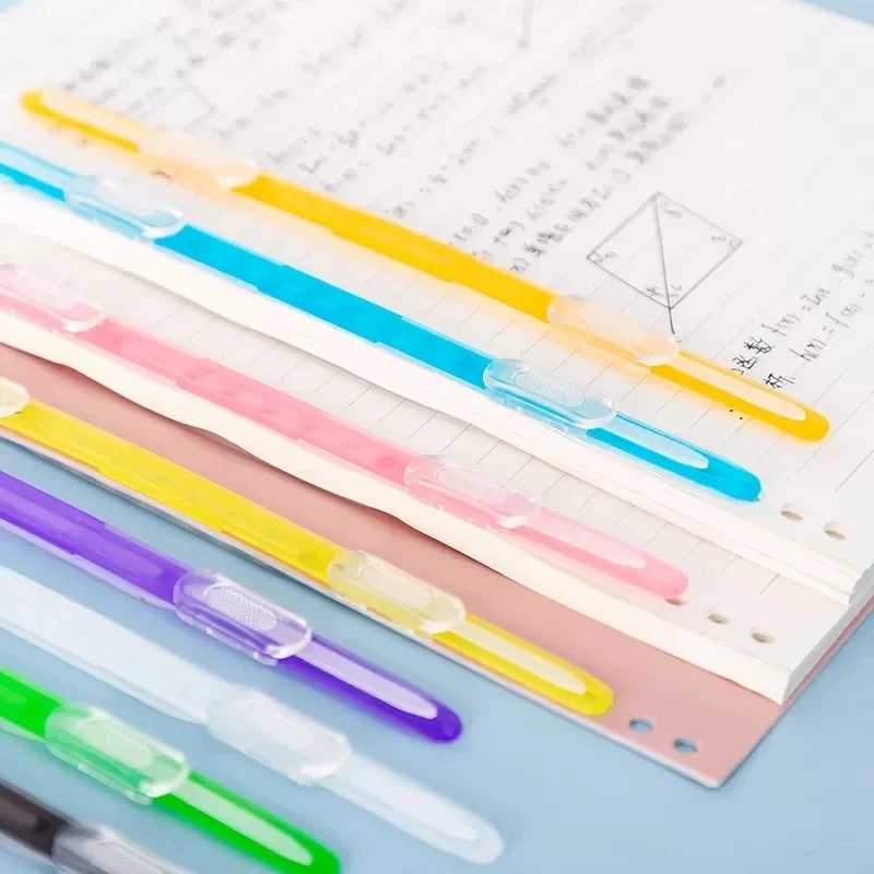 5/10 Stuks Bindclips Strip Kawaii 2 Gaatjes Losse Bladclips A4 Papieren Bevestigingen Diy Plakboek Bestand Map Notebook Accessoires