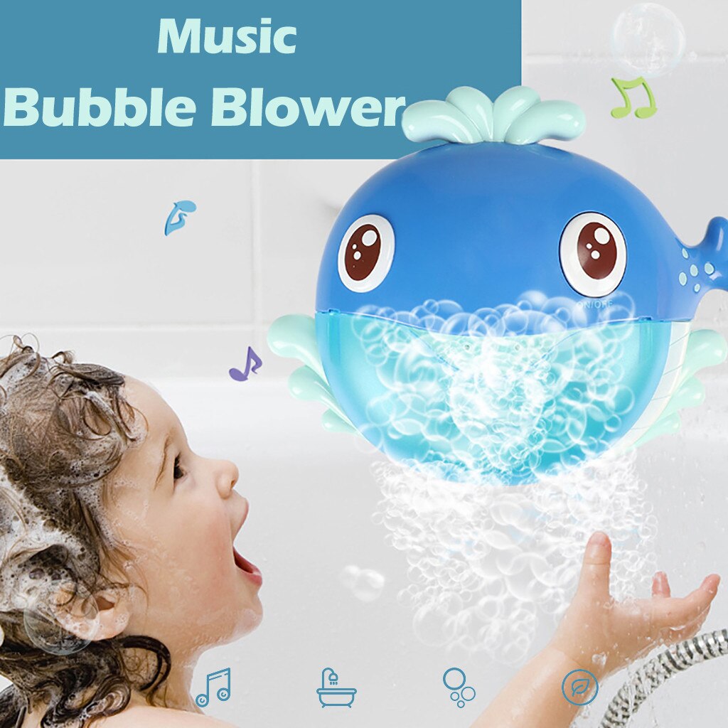 Kawaii Baby Bad Sussen Speelgoed Blue Whale Bubble Zeep Voor Kinderen Bubble Speelgoed Machine Bad Grappige Bubble Bad Speelgoed Voor Kinderen