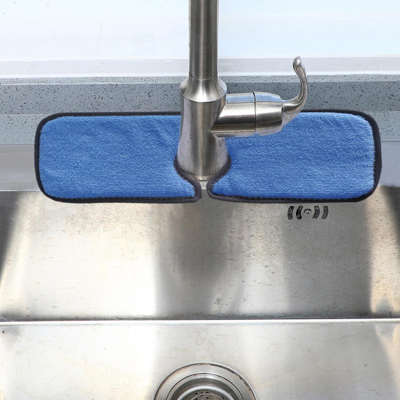 Kitchen Sink Splash Mat Thicken Fiber Wrap Around for Bar Restaurant Home