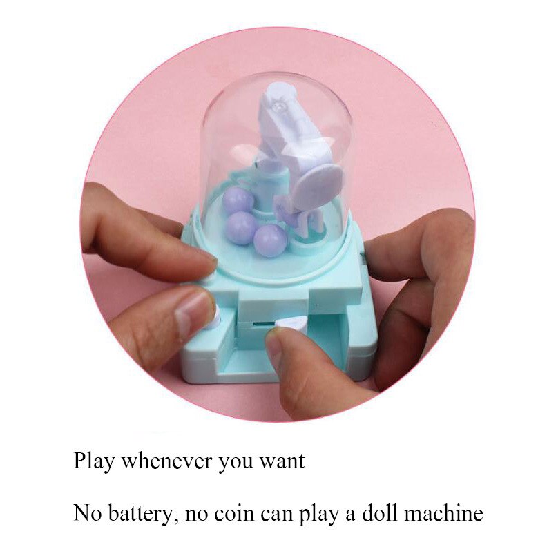 Mini Doll Machine Grabbing Ball toy Coin Candy Machine Play House Catch Ball Machine Capsule Machine Educational christmas Toys