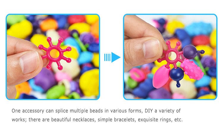 500Pcs Diy Kralen String Speelgoed Creatieve Kinderen Puzzel Armband Opbergdoos Set Van Handgemaakte Onderwijs Cadeaus Voor Kid