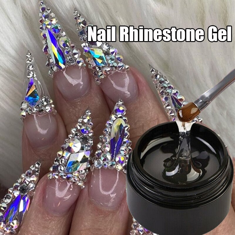 8Ml Nail Art Strass Gel Nagellak Lijm Manicure Sticky Lijm Uv Lijm Voor Diy Crystal Gems Sieraden Nail decoratie