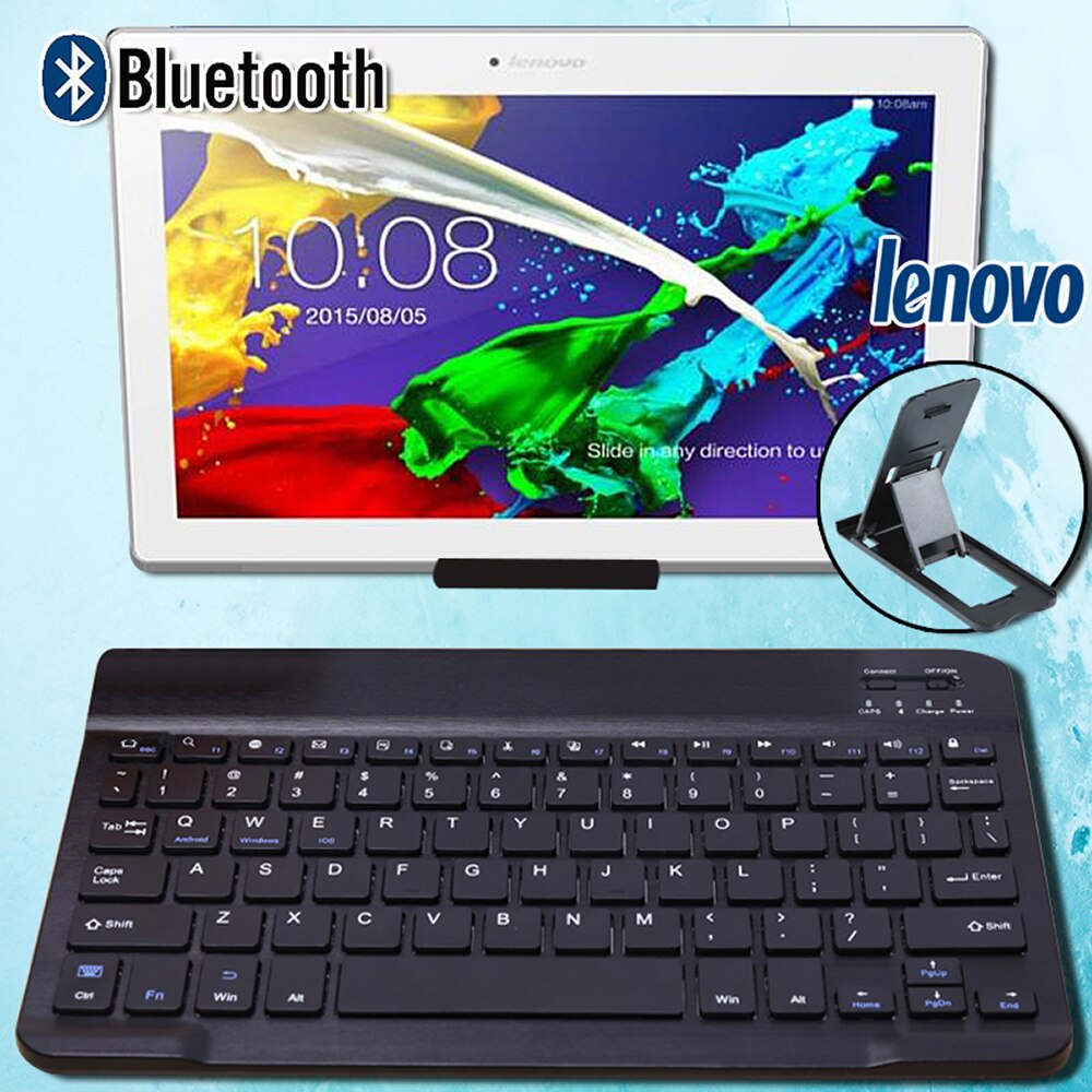 Teclado inalámbrico con Bluetooth para tableta, accesorio con soporte para Lenovo Miix 2/Miix 3/Moto Tab/Tab E10 M10 P10/Tab 2/Tab 3/Tab 4 10 Plus