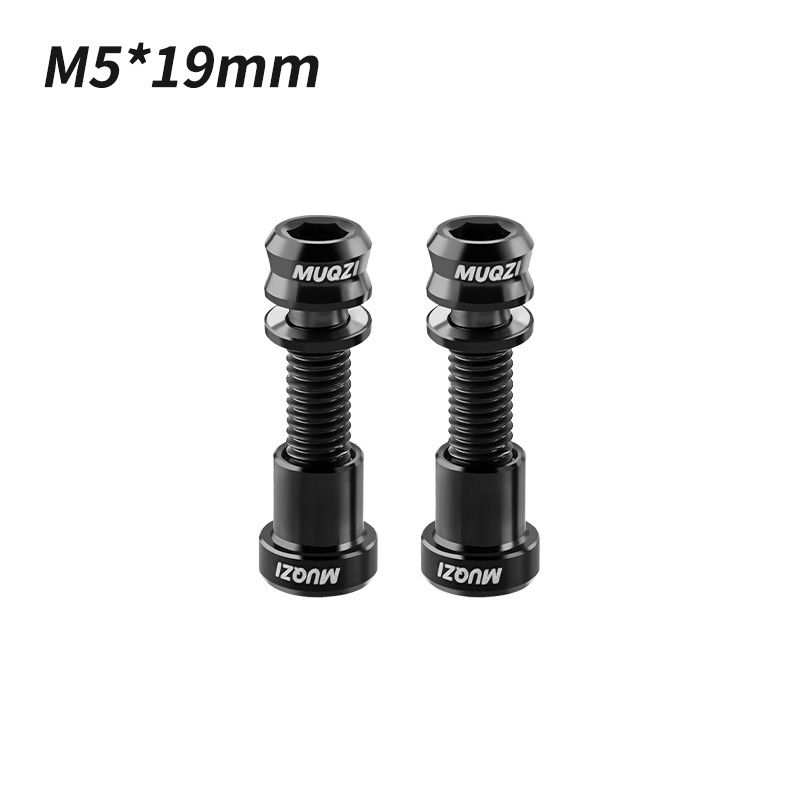 MUQZI 2 Stück Titanschraube M5 x 17 mm M5 x 19 mm Fahrradmutter Titanlegierung Vorbauschrauben MTB Rennrad Faltrad Schraubenzubehör: Himmel Blau