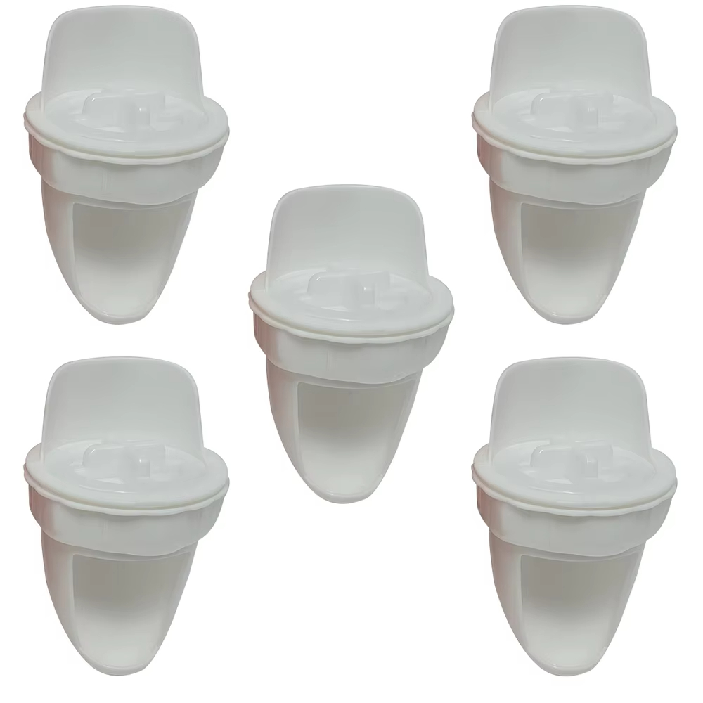 Chicken Feeder Poultry Feeding Supplies DIY Rain Proof Poultry Feeder Port Gravity Feed Kit For Buckets Barrels Bins Troughs: WHITE