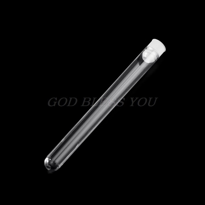 10Pcs Plastic Test Tubes Lab Test Tool Met Schroefdop Transparant 15*150 Mm