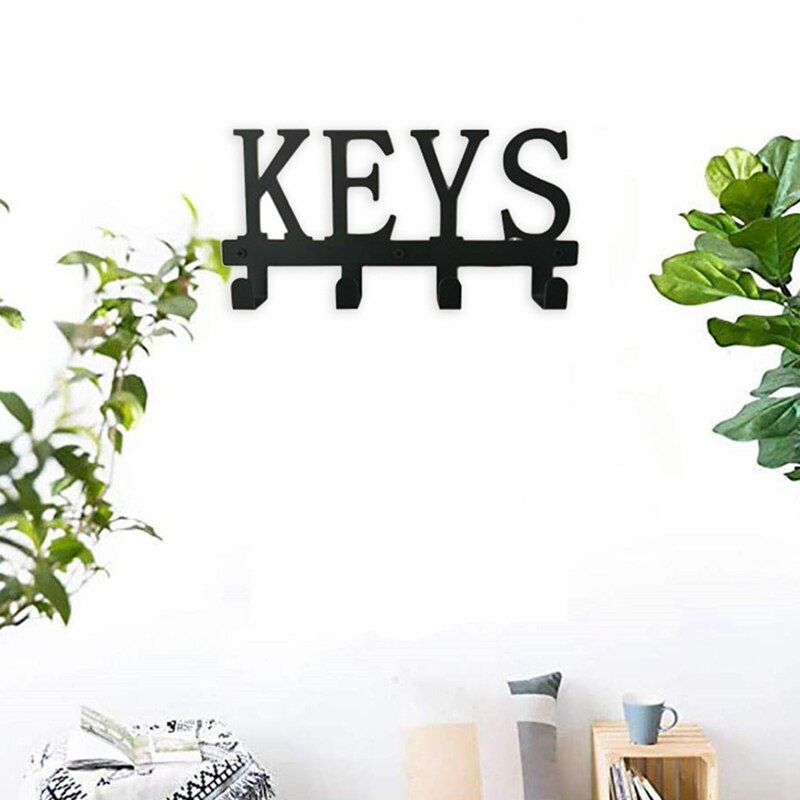 Hooks Cast Iron Key Rack Clothes Rack Robe Key Holder Home Wall Mounted Hat Hanger Kitchen Bathroom Wall Home Decoration