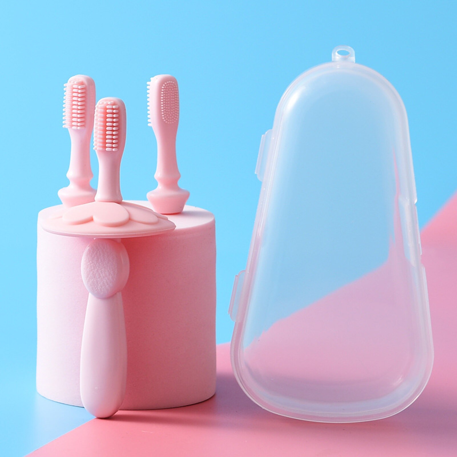 Leuke Bloem Siliconen Tandenborstel Zachte Haren Baby Schoonmaakproducten Kid Training Tandenborstel Baby Items Dental Oral Care