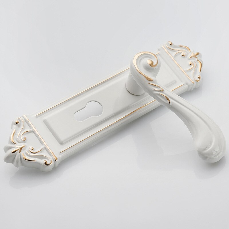 European white interior room door lock modern minimalist handle lock bedroom door lock wooden door handle