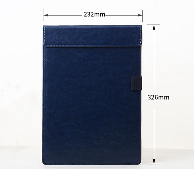 A4 A5 porte document de en cuir fichier dossier papier stockage bureau d'affaires fournitures de classement scolaire avec Insertion de stylo: L Blue