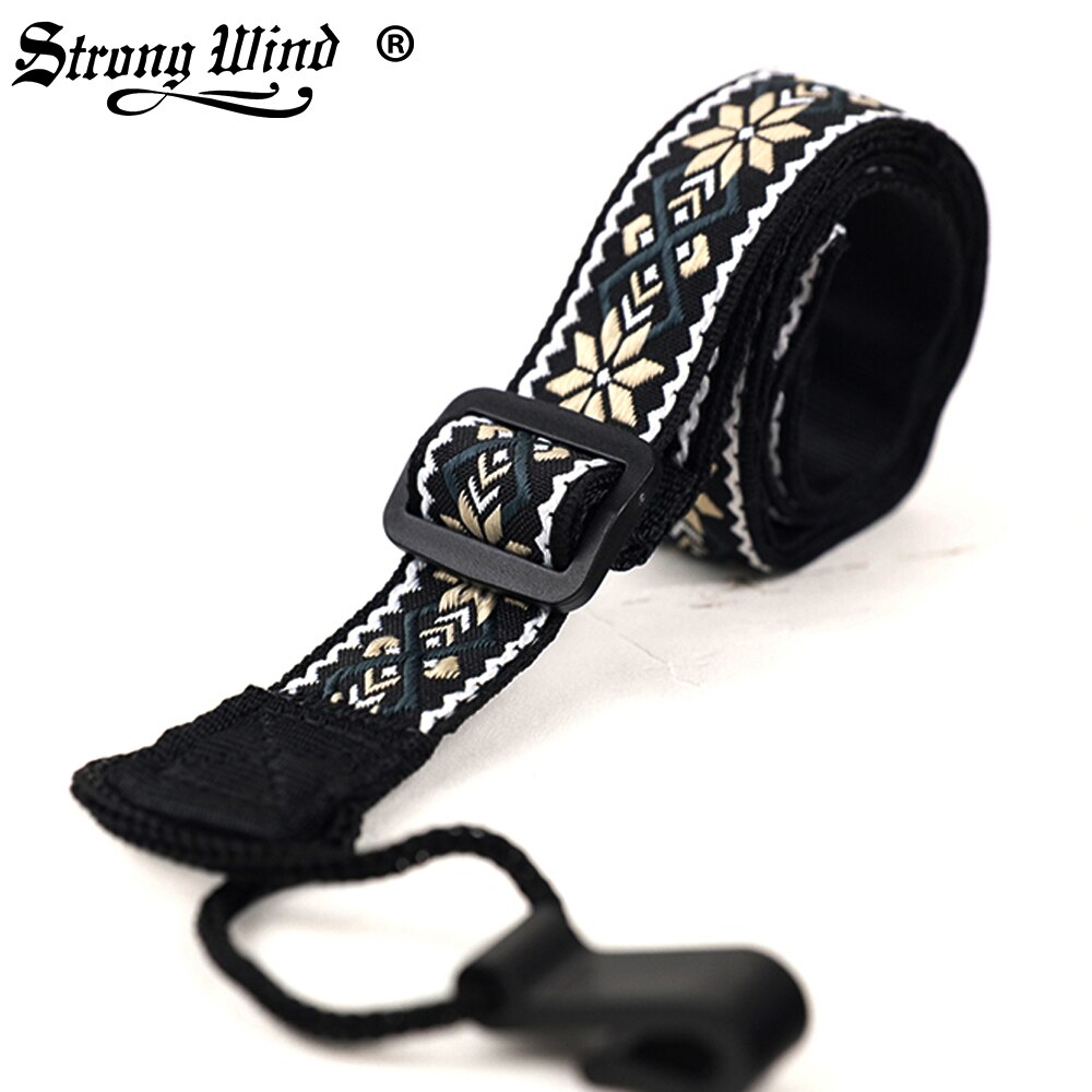Adjustable Ukulele Strap Guitar Parts Accessories Neck Belt Black Hook Nylon Ukelele Strap: Default Title