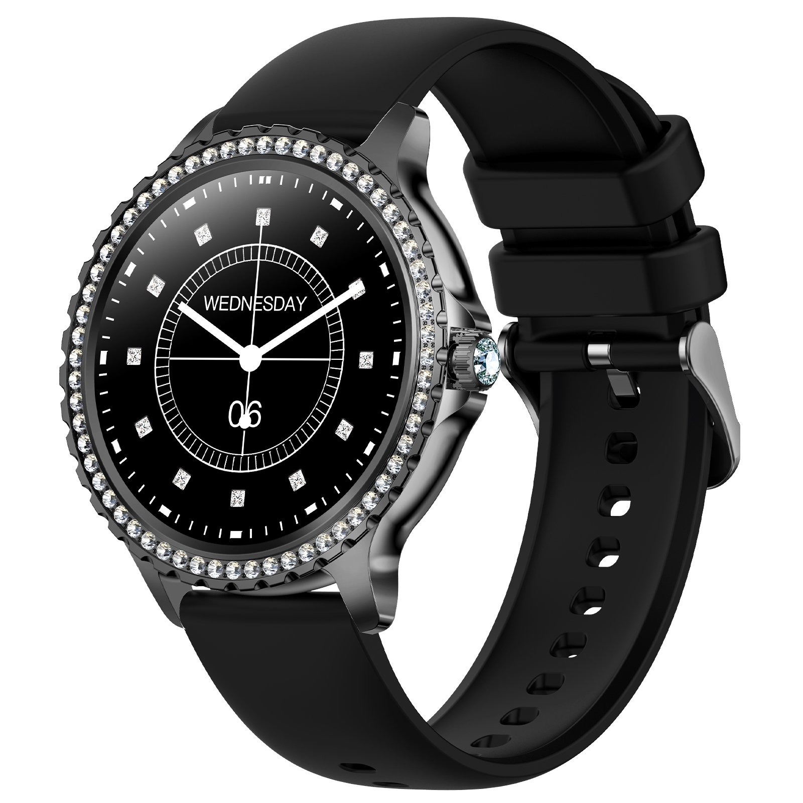 EIGIIS-Montre intelligente I58 pour femme, écran HD 2024 ", montres de sport à la , appel Bluetooth, moniteur de santé, étanche IP67, , 1.32: Black