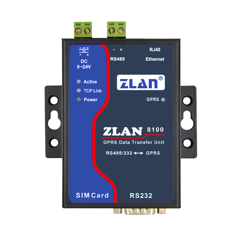GPRS serial port server RS232/485 serial port to GPRS DTU wireless data transmission module ZLAN8100