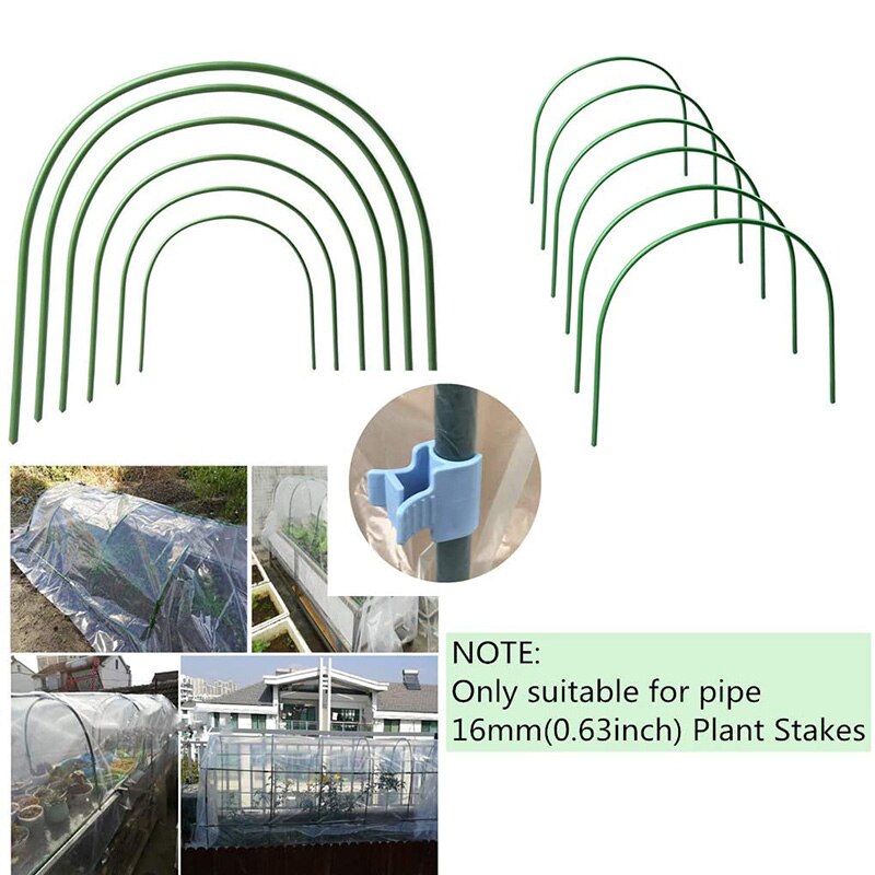 Klemmen voor kasfolie rij afdekking net hoepelklemmen vorstdeken voor 16mm/0.62 inch plantenstokken ((12 stuks)