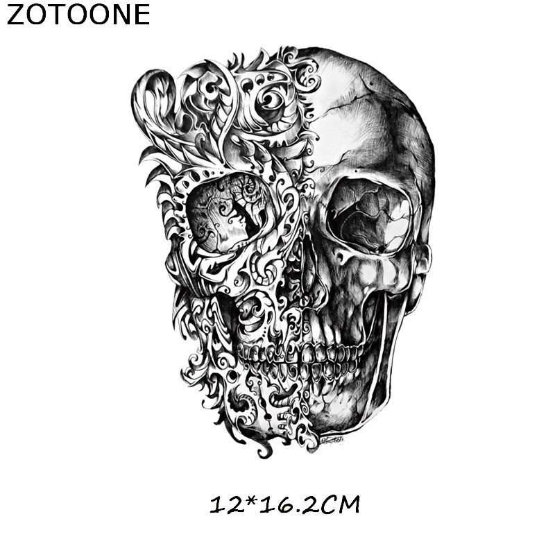 Zotoone Eenvoudige Schedel Tijger Ijzer Op Patches Voor Kleding Dreamcatcher Heat Transfers Voor T-shirts Stickers Toepassingen Als E: ZT0733