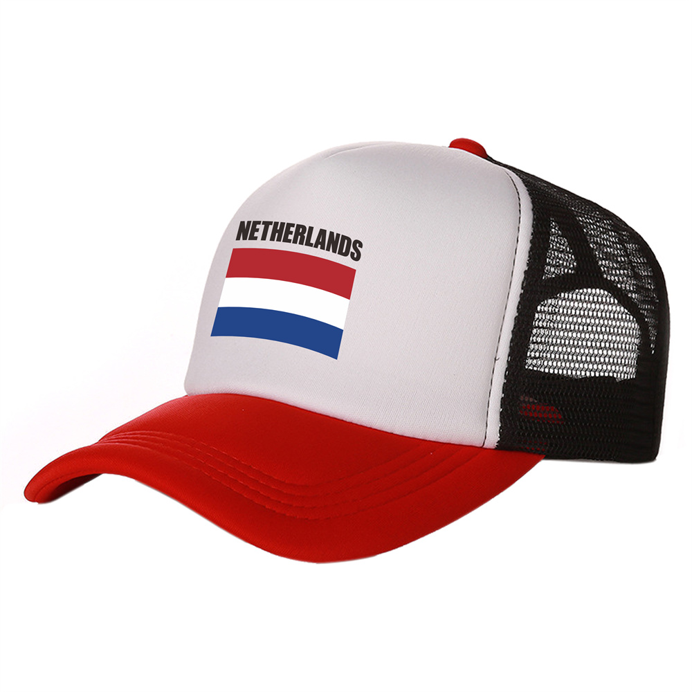 Netherlands Trucker Cap Men Nl Nld Holland Netherlands Hat Baseball Cap Cool Summer Unisex Mesh Net Caps: Dark Grey