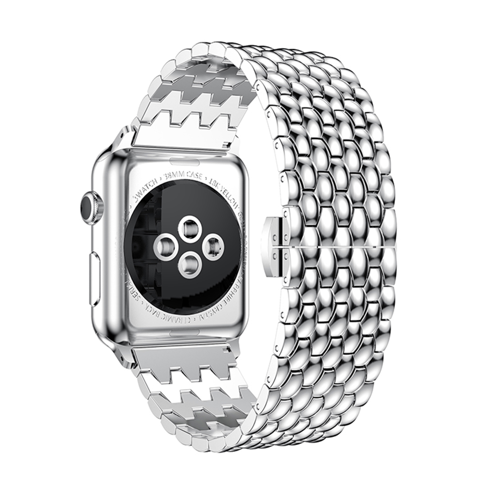 Mode Roestvrij Staal Vlinder Gesp Horlogeband voor Apple Horloge Band 42mm 38mm voor Apple Horloge Band Waterdrop Armband riem