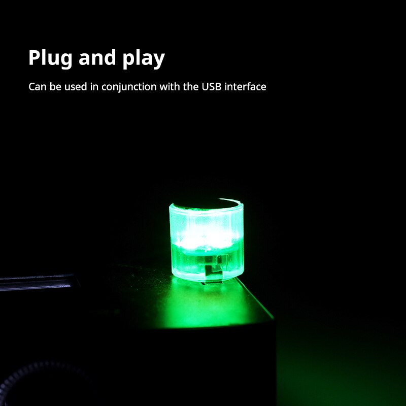 Samochodowa Mini lampy dekoracyjne oświetlenie otoczenia LED USB do środowiska wewnętrznego Auto komputer stancjonarny lampka przenośna wtyczka typu Plug Play