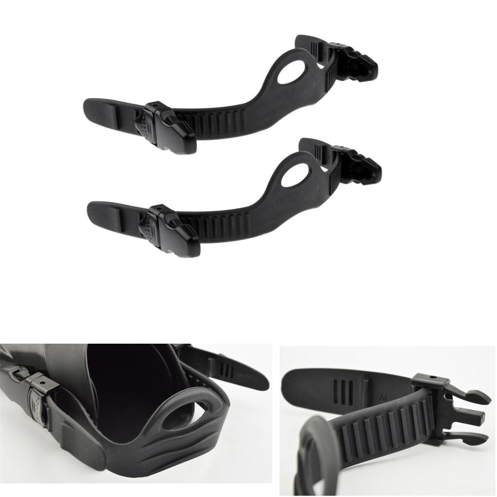 Scuba Diving Snorkeling Rubber Fin Strap & Quick Release Buckles Replacement Accessories 3 Sizes Available