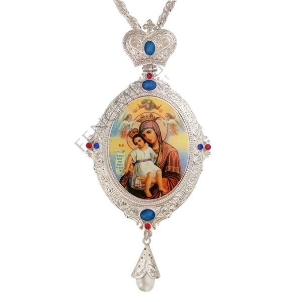 Manuel kryds - sæt snegl græsk ortodoks brystkors jomfru mary ikon religiøst håndværk: Fmszj 7-1-2