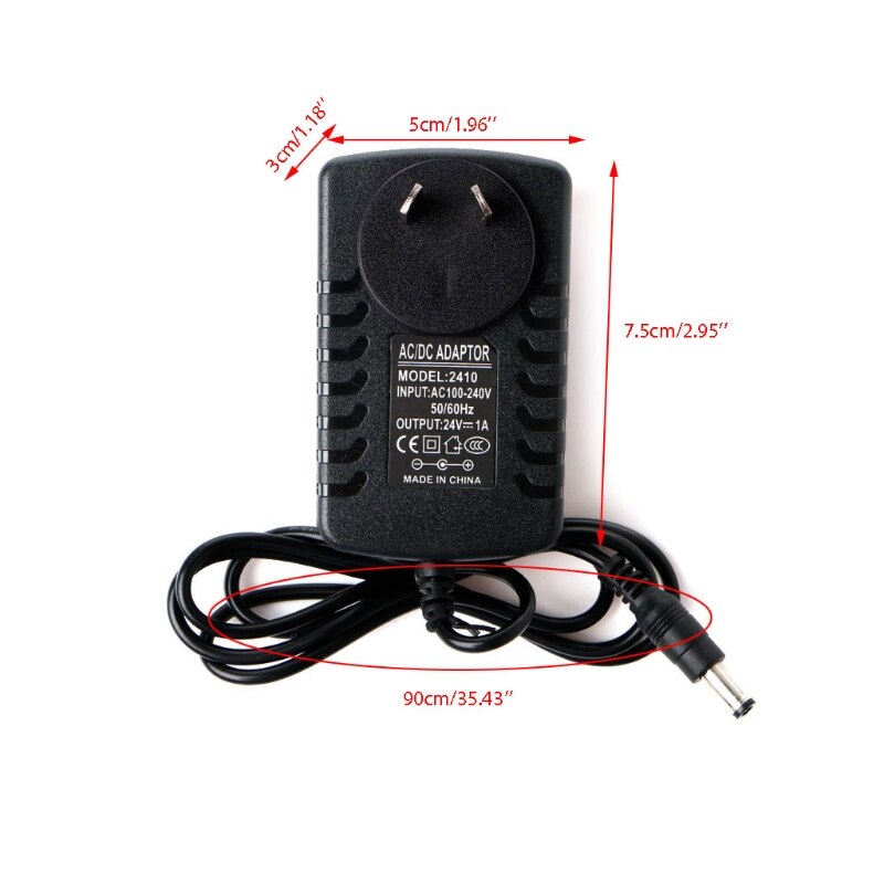 Ac 100-240v til  dc 24v 1a adapter us/eu/au/uk stik til ultrasonisk tåge maker, der sælger&amp.