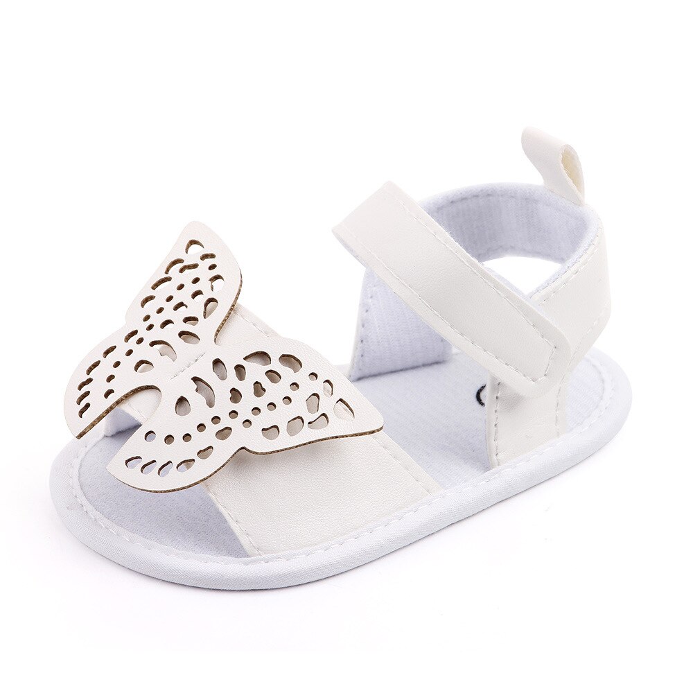 Marchio di moda scarpe per neonato per bambina scarpe estive per bambini scarpe a farfalla pantofole per neonati appartamenti da principessa ragazzo di 1 anno: WHITE / 13-18 mesi