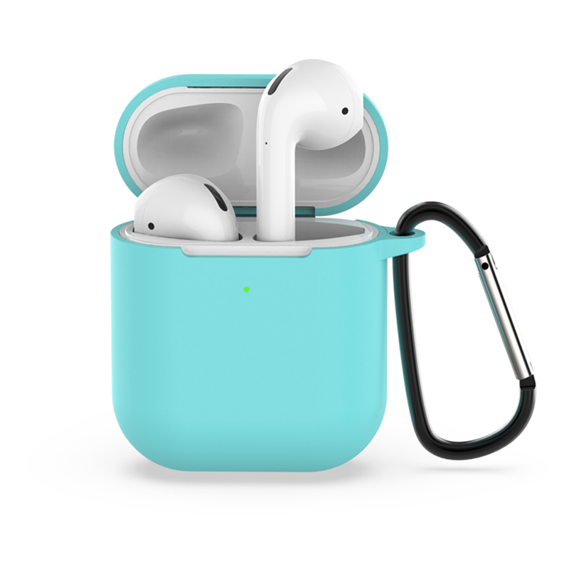 Funda para auriculares con funda de gancho para Apple Airpods 2 Airpods2 funda de silicona para Airpods 2 Caja de carga inalámbrica Bluetooth: 03