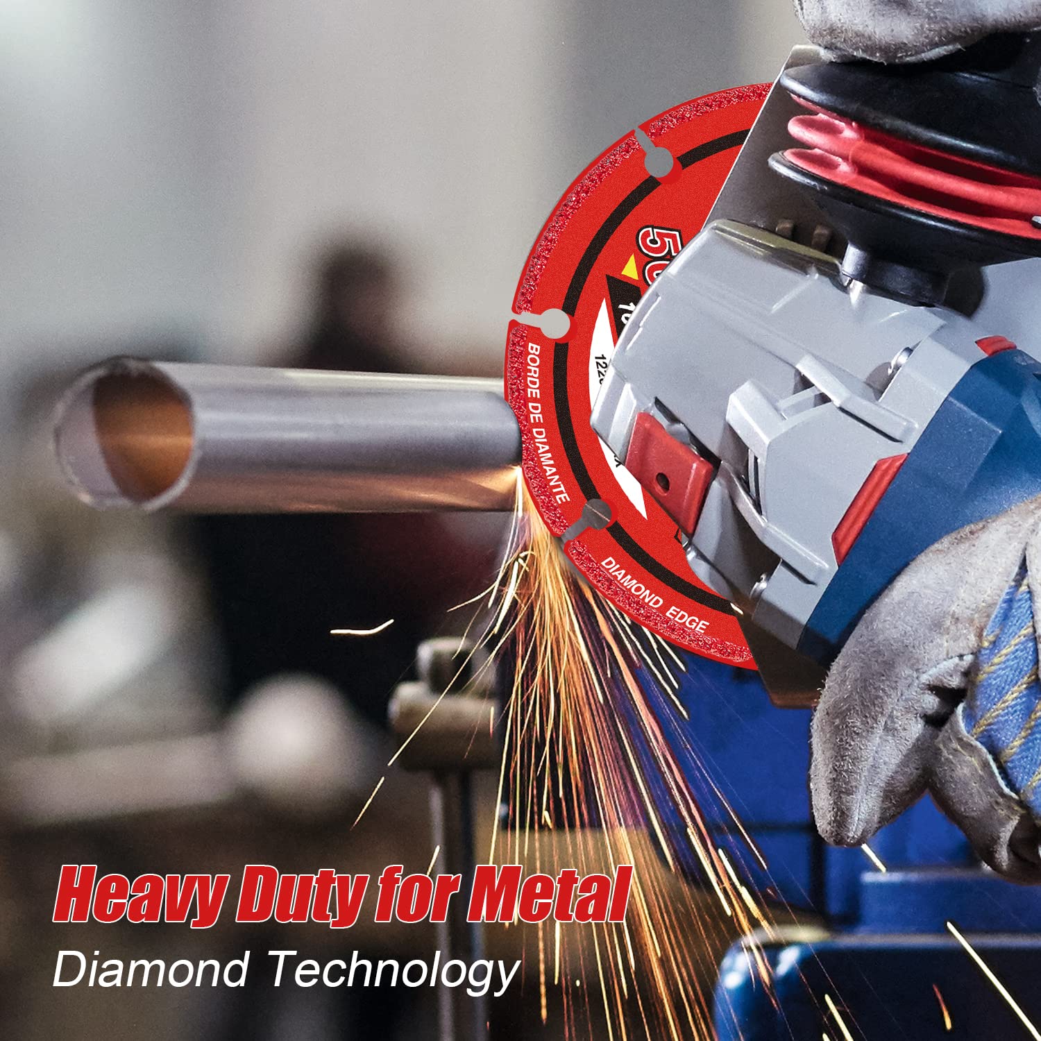 EZARC Diamond Cutting Wheel 125mm x 1.2mm x22.23mm Diamond Cut Disc for Metal, Cut Off Wheel with 5000+ Cuts on Steel Rebar Iron