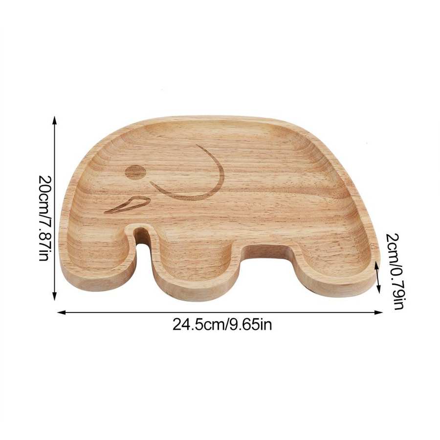 Rubber Houten Leuke Olifant Plaat Schotel Snack Tray Duurzaam Hout Servies