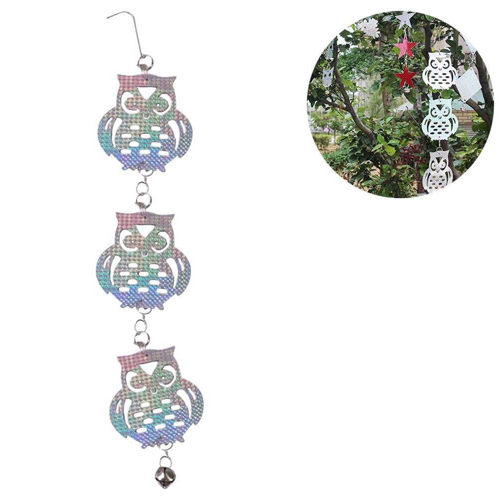 Repelente de aves luminoso, águila colgante con música, espantapájaros voladores portátiles, decoración de jardín para pájaros, repelente de aves