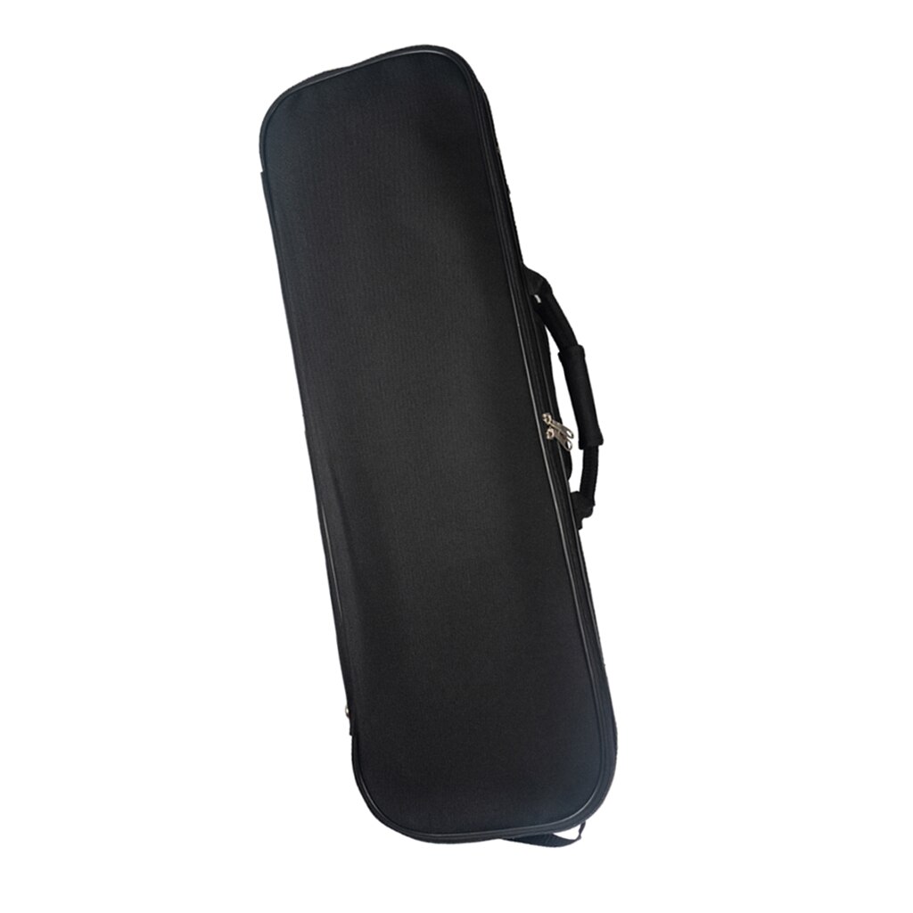 Étui pour violon en toile, résistant à la pression, Oblong, taille 1/2, avec fermeture éclair, noir