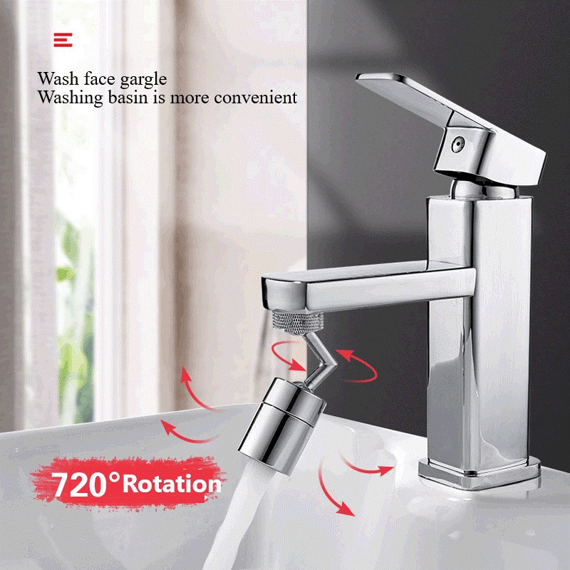 Splash-proof Head Filter Faucet Mouth Kitchen Artifact Universal Basin Extension Extender Universal Bubbler 720°rotating Faucet
