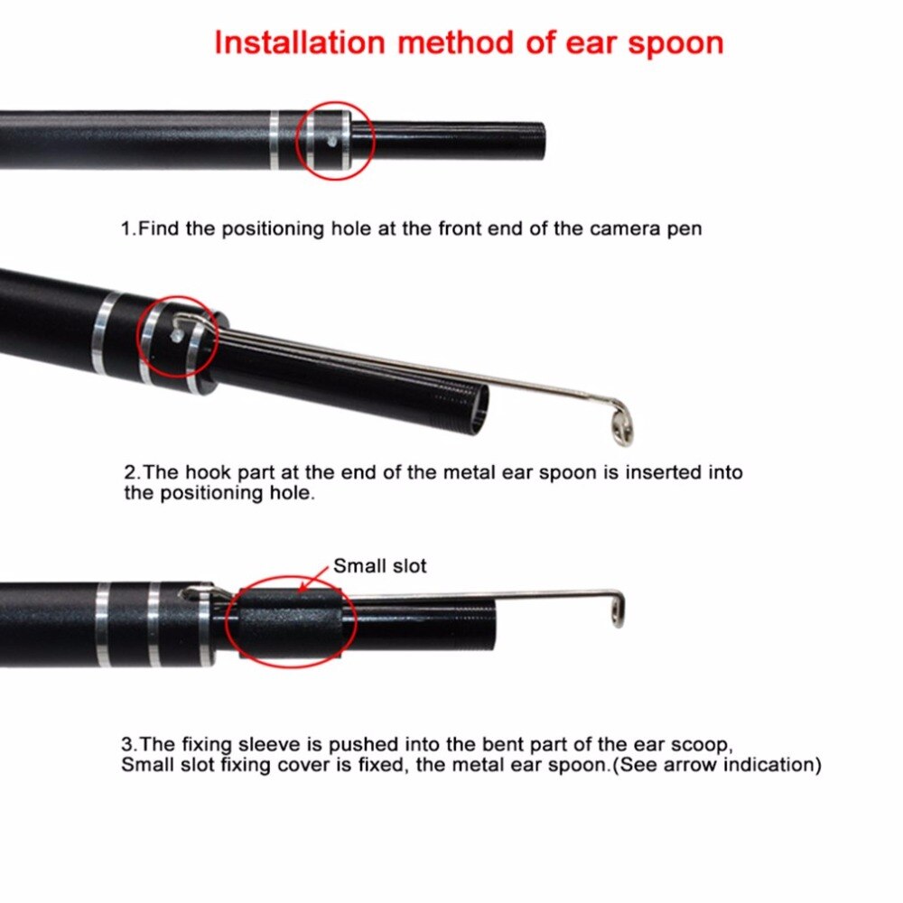 Usb øre rengøring endoskop værktøj hd visuel øre ske øreplukker med mini kamera pen ørepleje in-ear rengøring endoskop