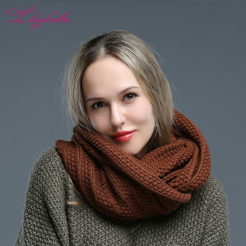 Liliyabaihe Women Winter Scarf Acrylic Knitted Solid Scarf Large and comfortable Shawl Various ways of wearing Scarves: C11