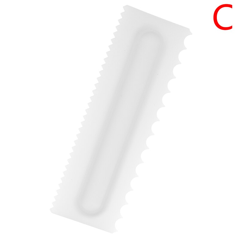 Cake Decorating Comb Icing Smoother Cake Scraper Pastry 4Design Textures Baking Tools VIP for Cake Tool: C