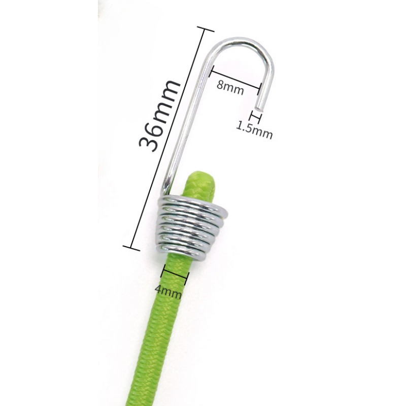 Sangle élastique pour bagages, 10 pièces, prise de cordon élastique fixe, petit crochet fixe, Mini corde en Latex de 4mm, accessoires de Camping