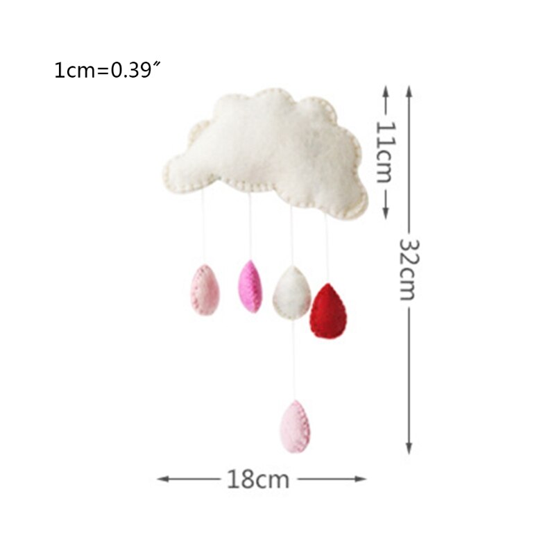 Cute Clouds Nordic Wind Baby Kids Room Nursery Home Cloud Stickers Decal Raindrop Wall Hanging Decor