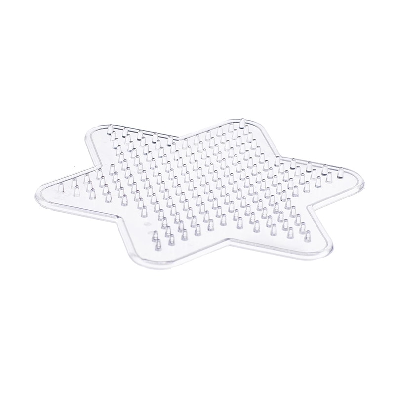 4pcs/set 5mm Hama Bead Pegboard Star Shape fuse beads Circle Puzzle Template for Educational Toys