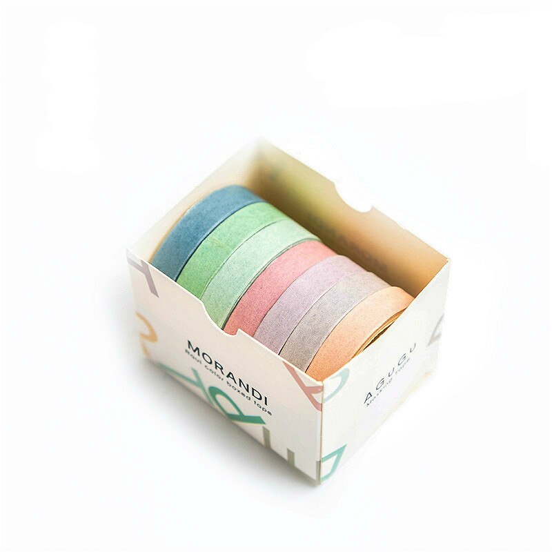 Grid Washi Tape Leuke Decoratieve Plakband Effen Kleur Afplakband Voor Stickers Scrapbooking Diy Briefpapier Tape