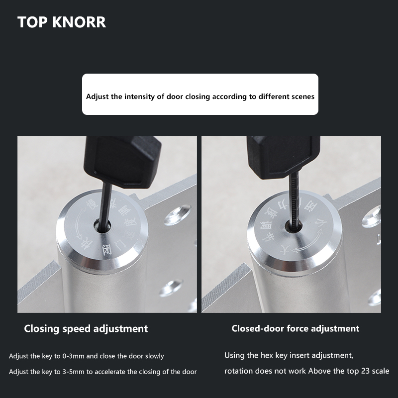 TOPKNORR – charnière de porte Invisible de 5 pouces, tampon d&#39;amortissement hydraulique, dispositif de fermeture automatique de porte, charnière à ressort de porte secrète multifonctionnelle